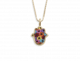 handmade vermeil hamsa charm necklace millefiori