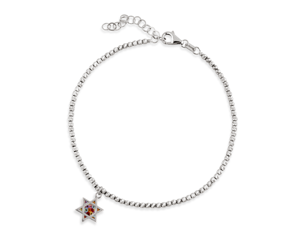 14K White Gold Petit Star of David Bracelet – ADINA PLASTELINA