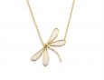 Gold & Vermeil small dragonfly necklace pearl pattern by Adina Plastelina